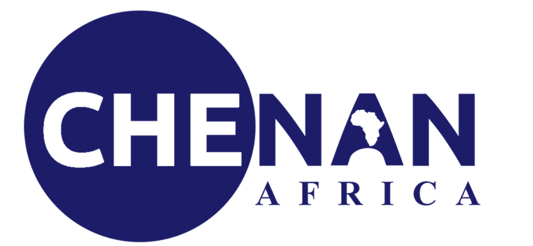 Logo pour Chenan Africa, comportant du texte et une carte de l'Afrique.