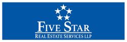 Blue logo for Five Star Real Estate Services LLP with white stars above the company name.
