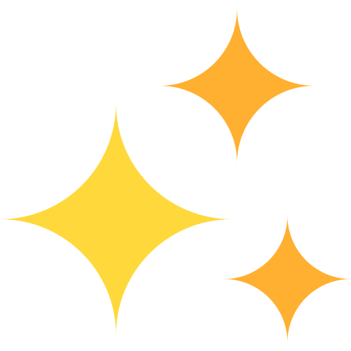 Three yellow stars are shining on a white background.