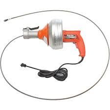 a drain cleaner with a hose attached to it on a white background .