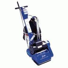 a blue and white machine with a handle on a white background .