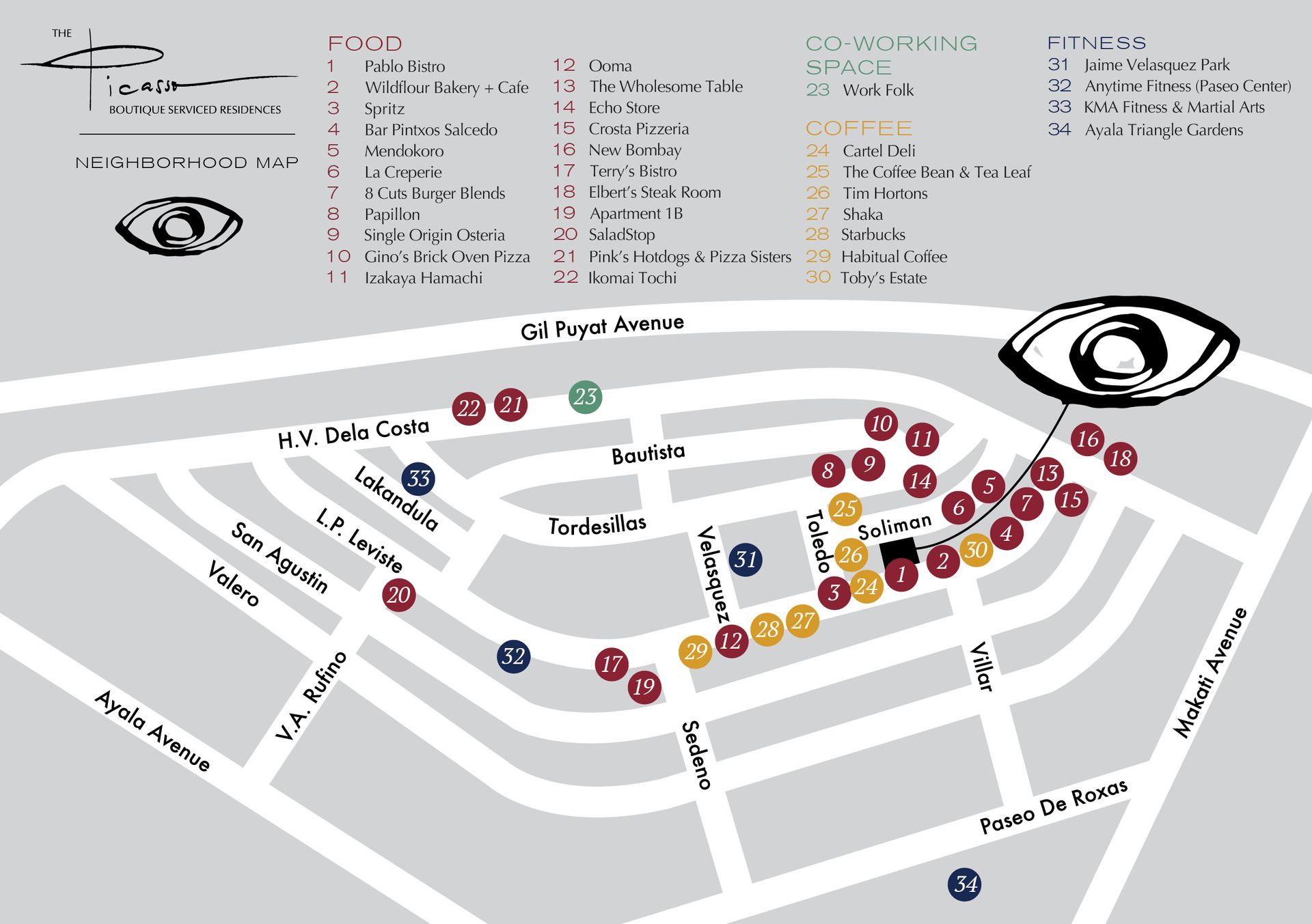 Picasso Serviced Residence Neighborhood map
