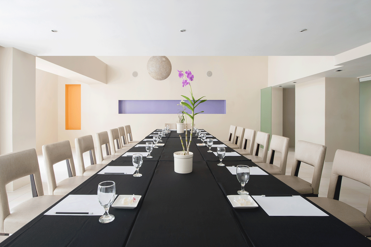 Elegant event space in Makati serviced residence with formal dining setup