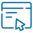 Blue Arrange Online Icon
