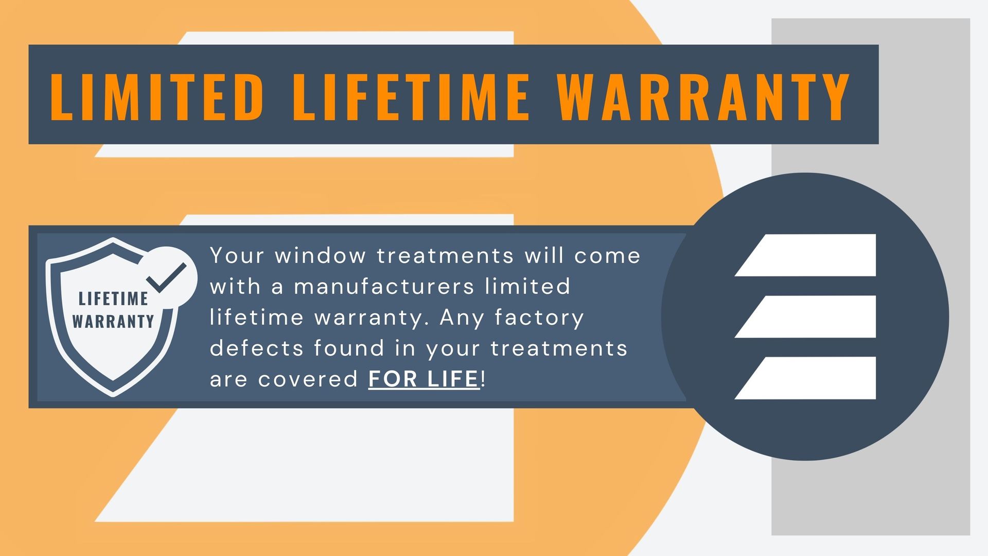 A sign that says limited lifetime warranty on it