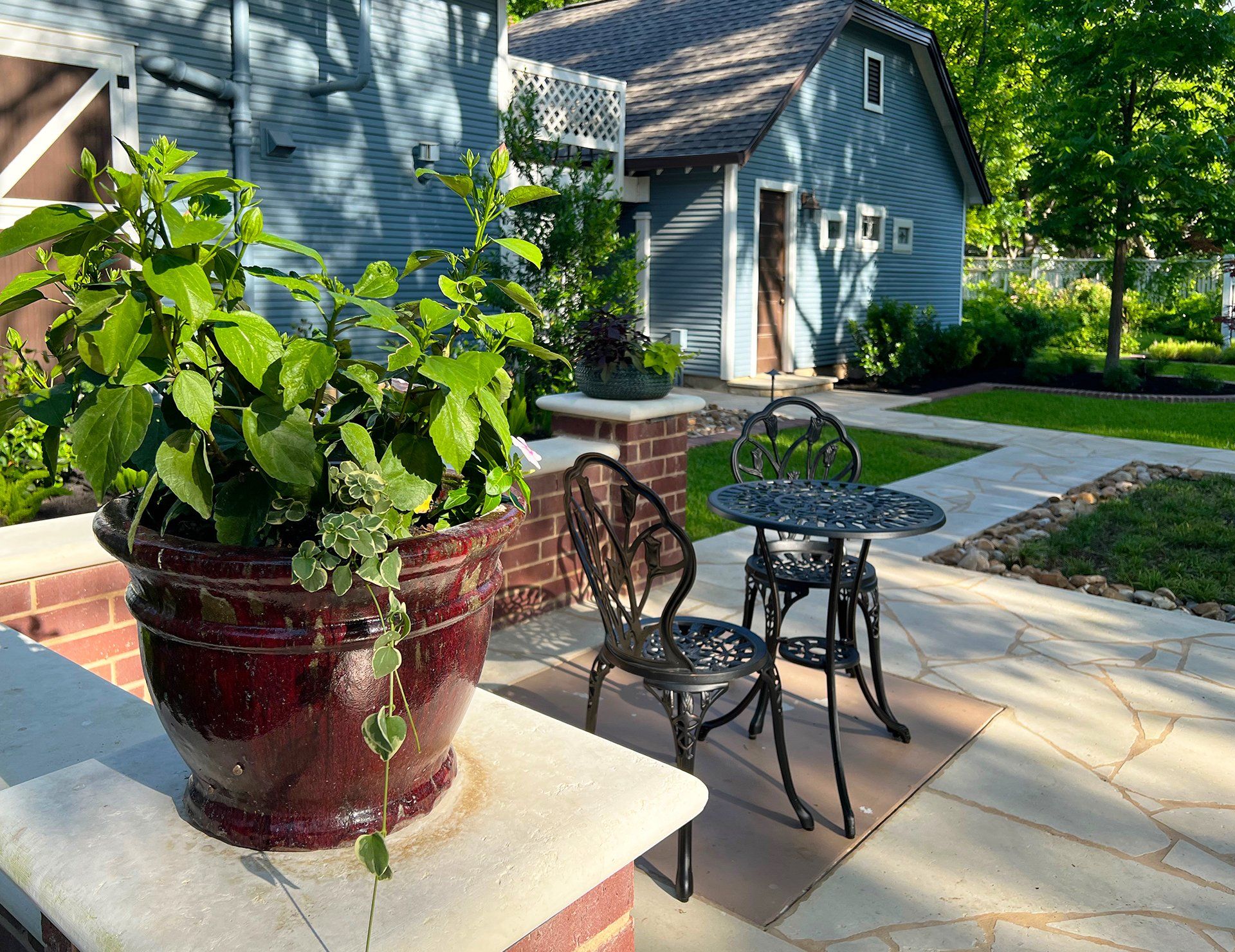 Patio Set and Plants