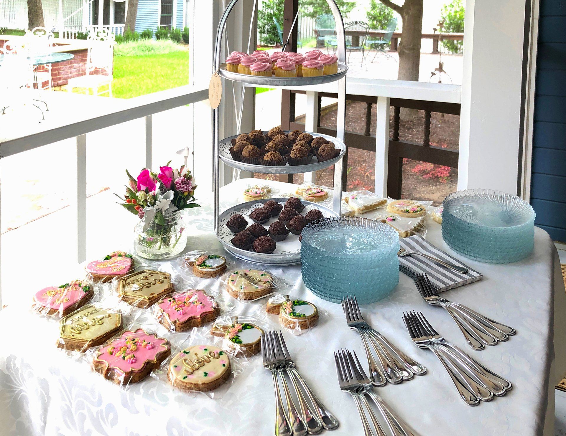 Desserts on display
