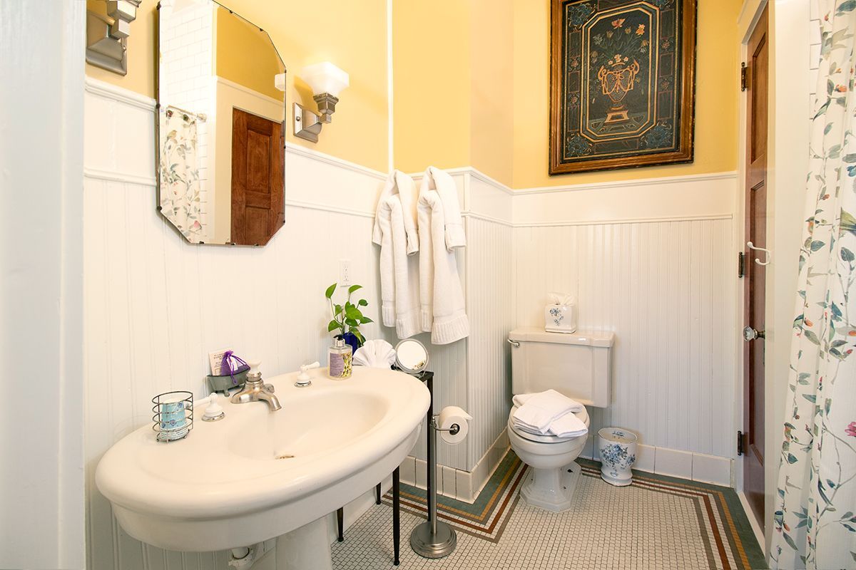 View of Olive bathroom