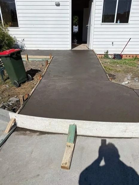 Fresh Concrete Walkway Leading to a House Entrance — BJ's Concreting in North Nowra, NSW