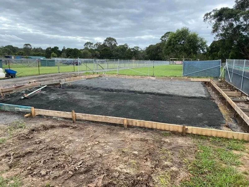 New Concrete Slab Foundation at a Fenced Construction Site — BJ's Concreting in North Nowra, NSW