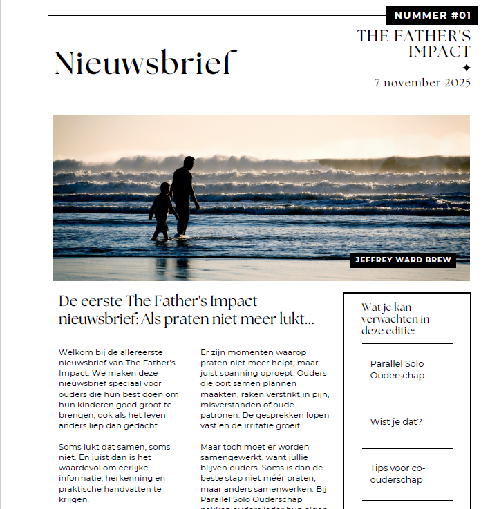 Foto van lay-out nieuwsbrief 1