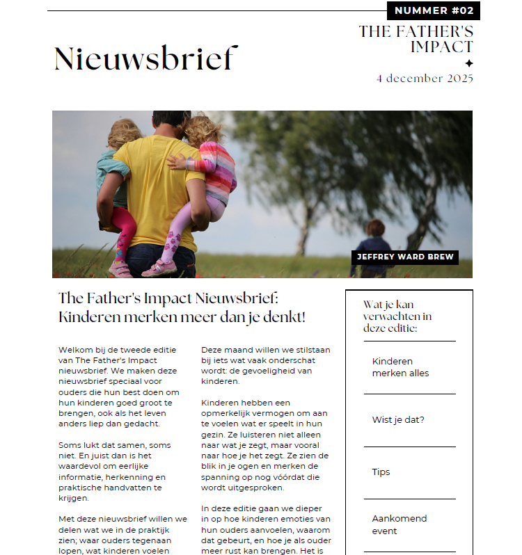Foto van lay-out nieuwsbrief 2