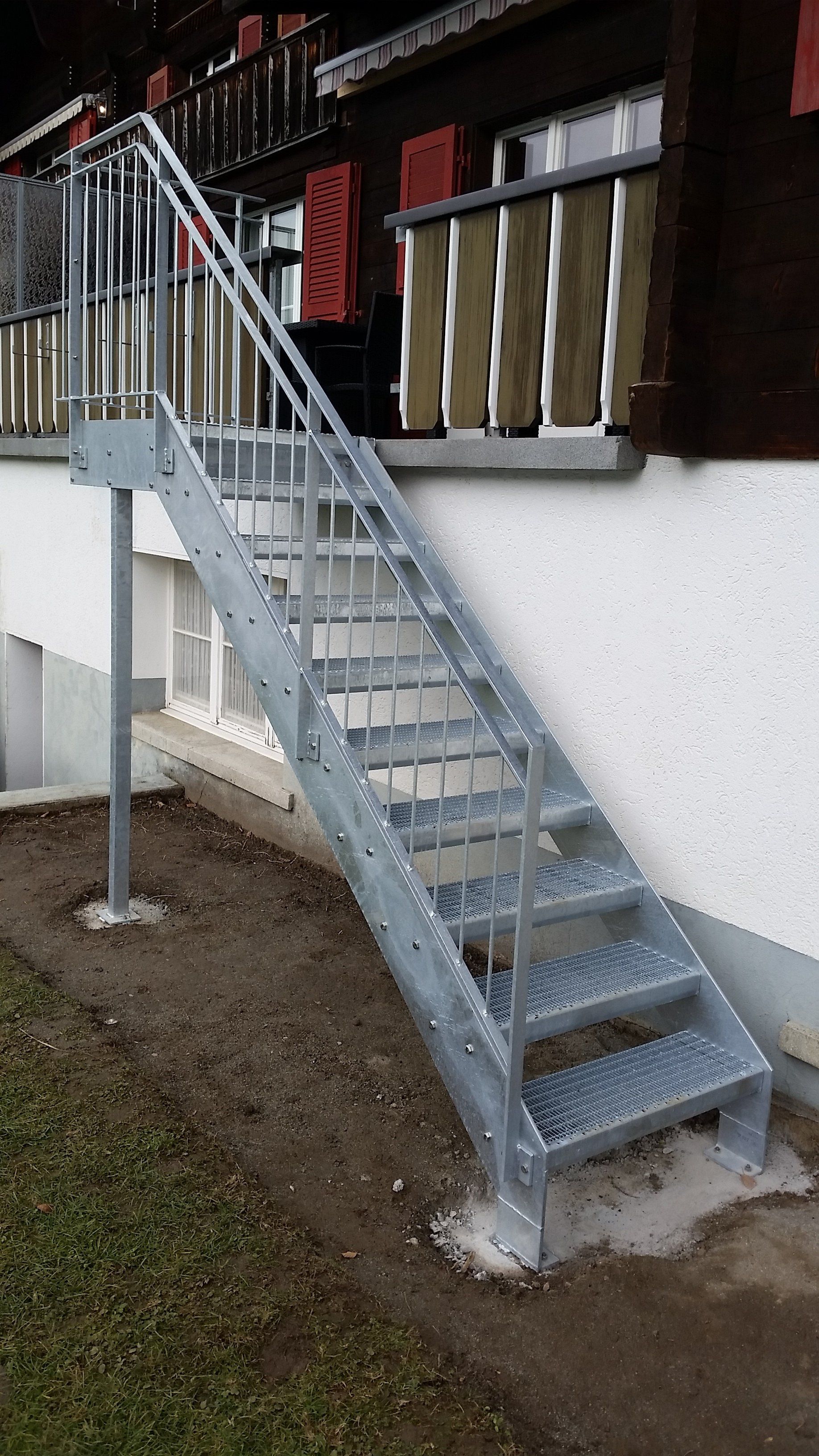 Wangentreppe aus Stahl