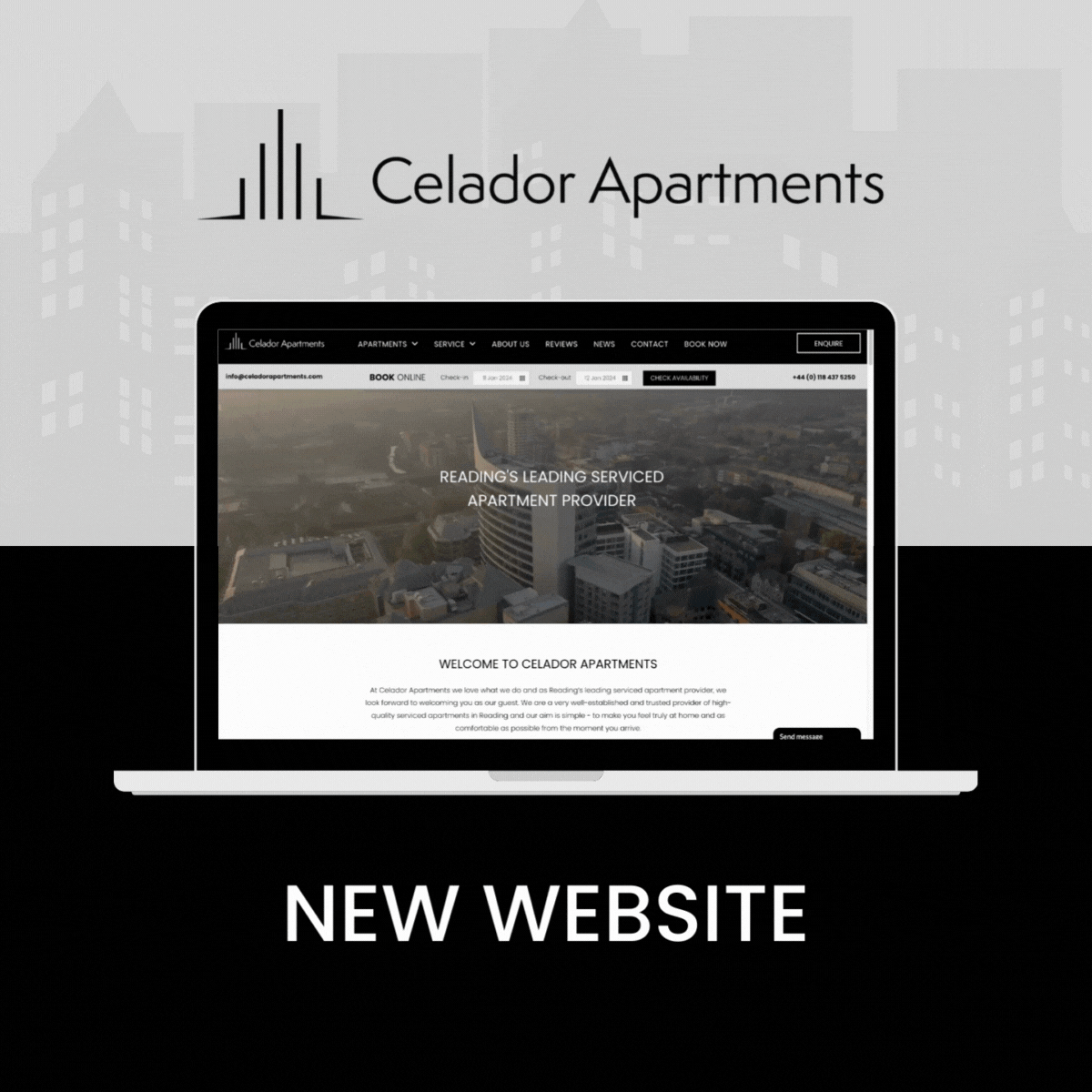 New Celador Apartments website