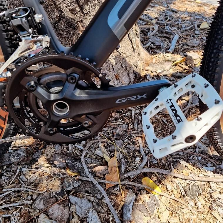 A Close Up Of A Bicycle Pedal That Says Grx On It — Trinity Cycle Works In Cairns City, QLD