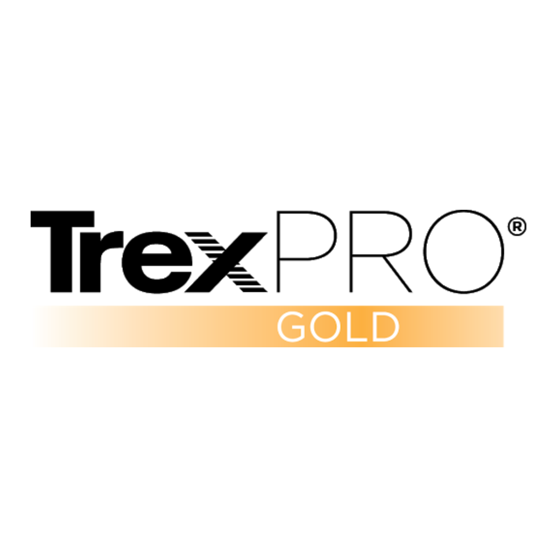 TrexPRO GOLD logo in black, gray, and gold on a white background