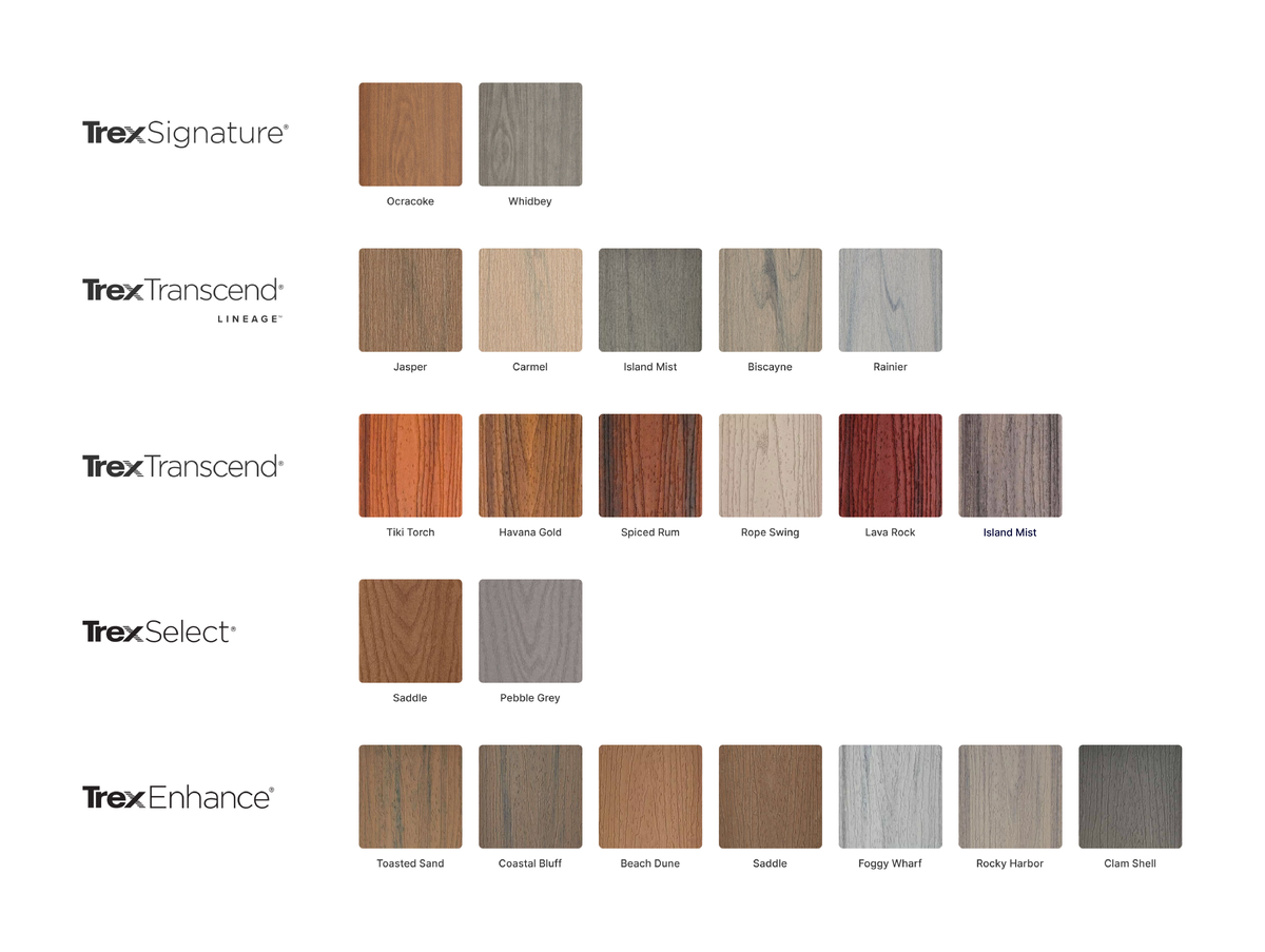 Wood and metal texture swatches labeled for a design palette