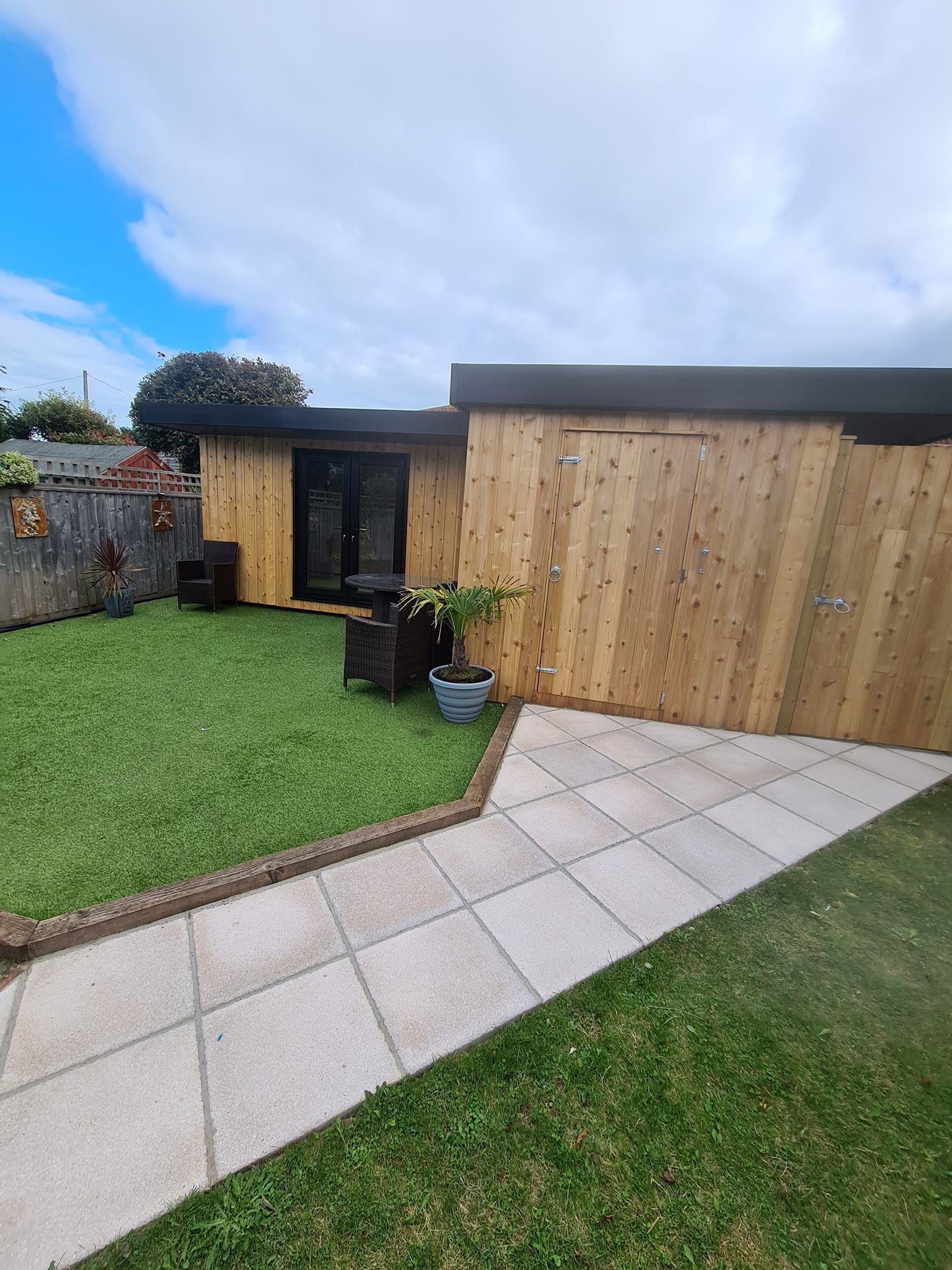 wooden slab fencing
