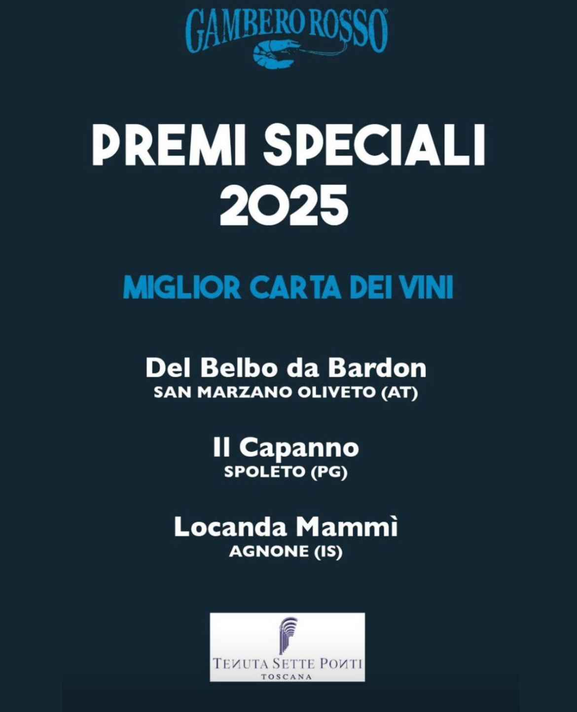 Gambero Rosso wine awards: 