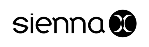 Sienna logo in black lowercase text with a circular black icon