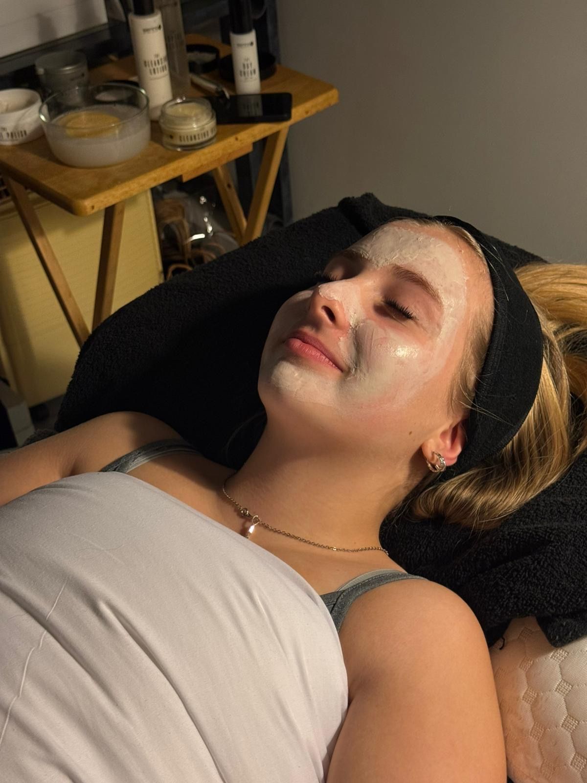 A relaxing facial mask treatment at The Pamper Lounge in New Milton