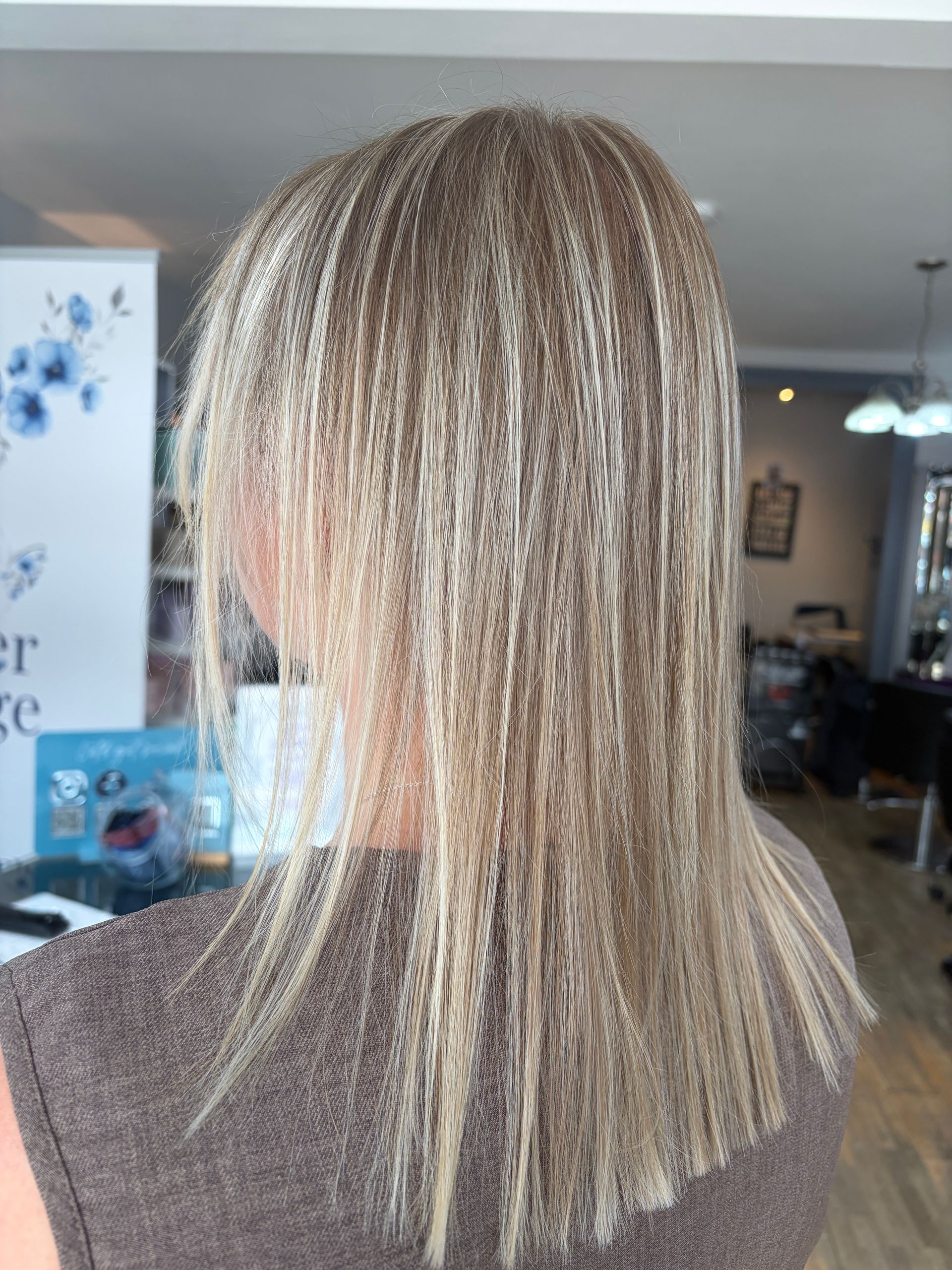 Fine blonde highlights with natural dimension at The Pamper Lounge