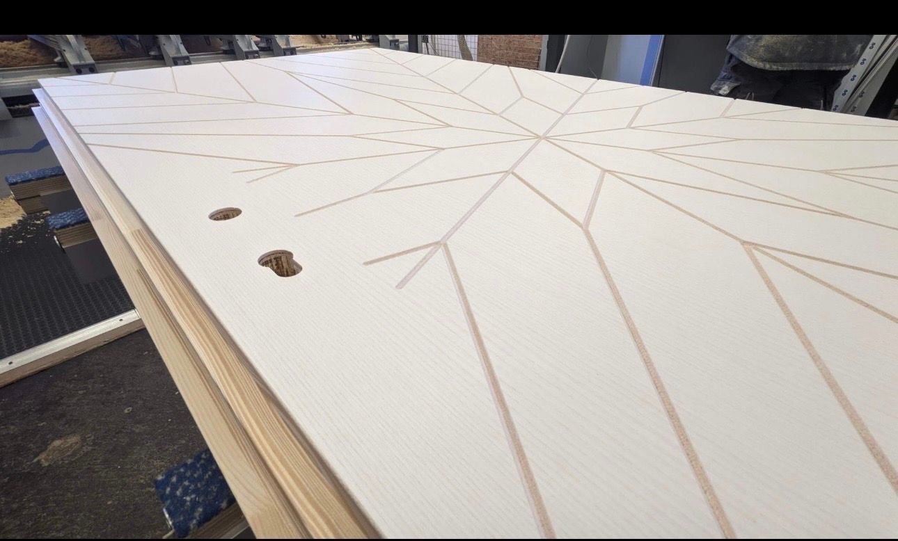 Moralt exterior door in progress
