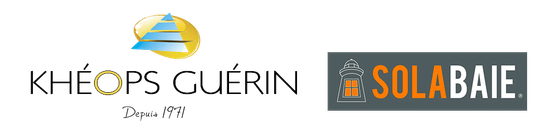 Un logo pour Kheops Guerin et Solabaie sur fond blanc