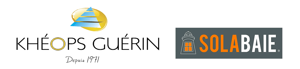 Un logo pour Kheops Guerin et Solabaie sur fond blanc