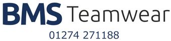 BMS Teamwear logo with navy blue text and phone number 01274 271188