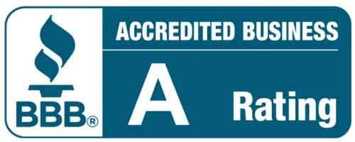 Better Business Bureau logo with blue “BBB” and text