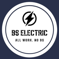 B.S. Electric logo with blue circle, orange lightning bolt, and black/orange text