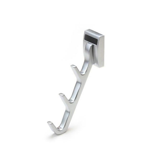 Matte Aluminum Color Option For Waterfall Hook Organizer