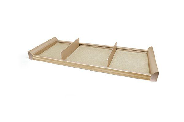 Matte Gold Color Option For Divided Shelf Organizer