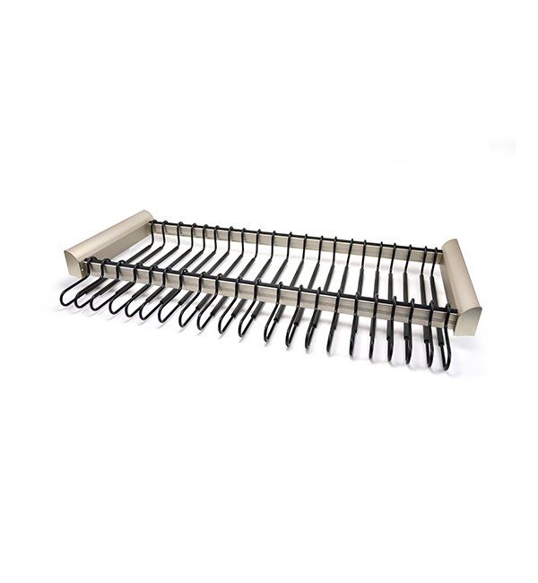 Matte Nickel Color Option For Pants Organizer