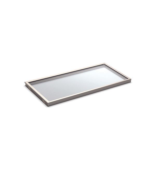 Matte Nickel Color Option for LED Glass Shelf 14 Inch Depth 