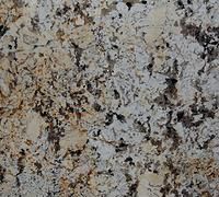 Close-up of speckled granite with beige, gray, black, and brown flecks
