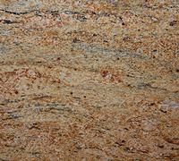 Close-up of rough beige and brown stone with speckled, layered texture
