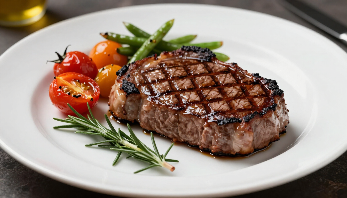 Corte de carne grelhado com perfeição