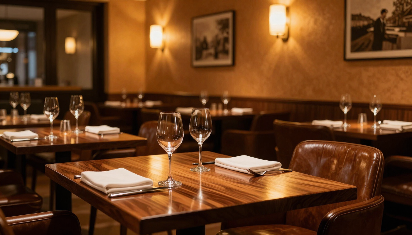 Ambiente elegante de steakhouse