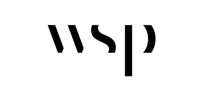 Black abstract logo made of four curved vertical shapes on a white background