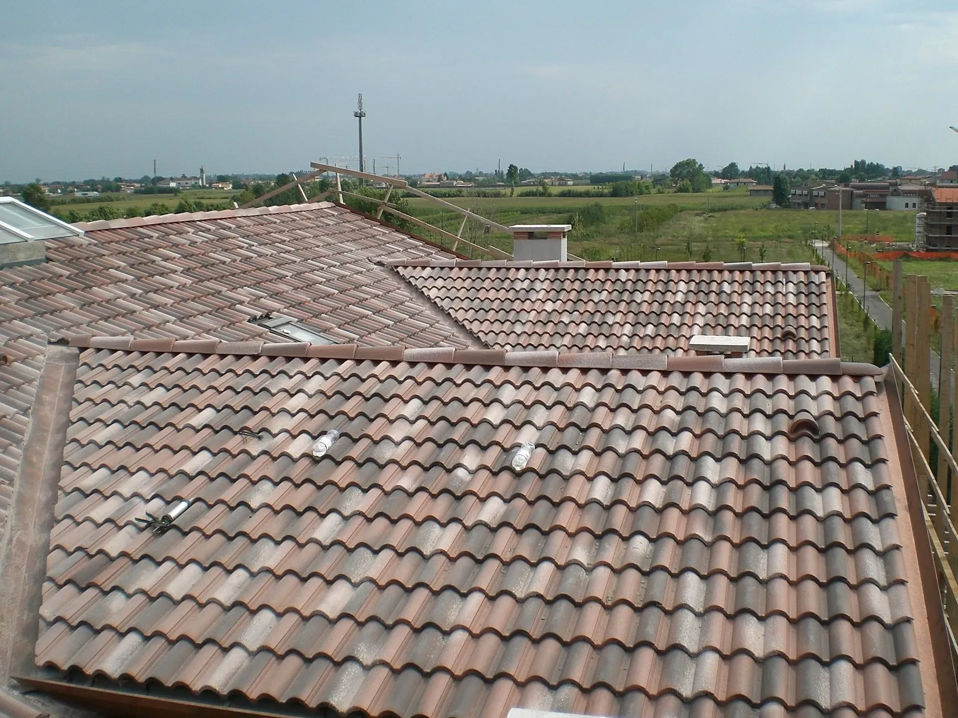 Copertura con linea vita