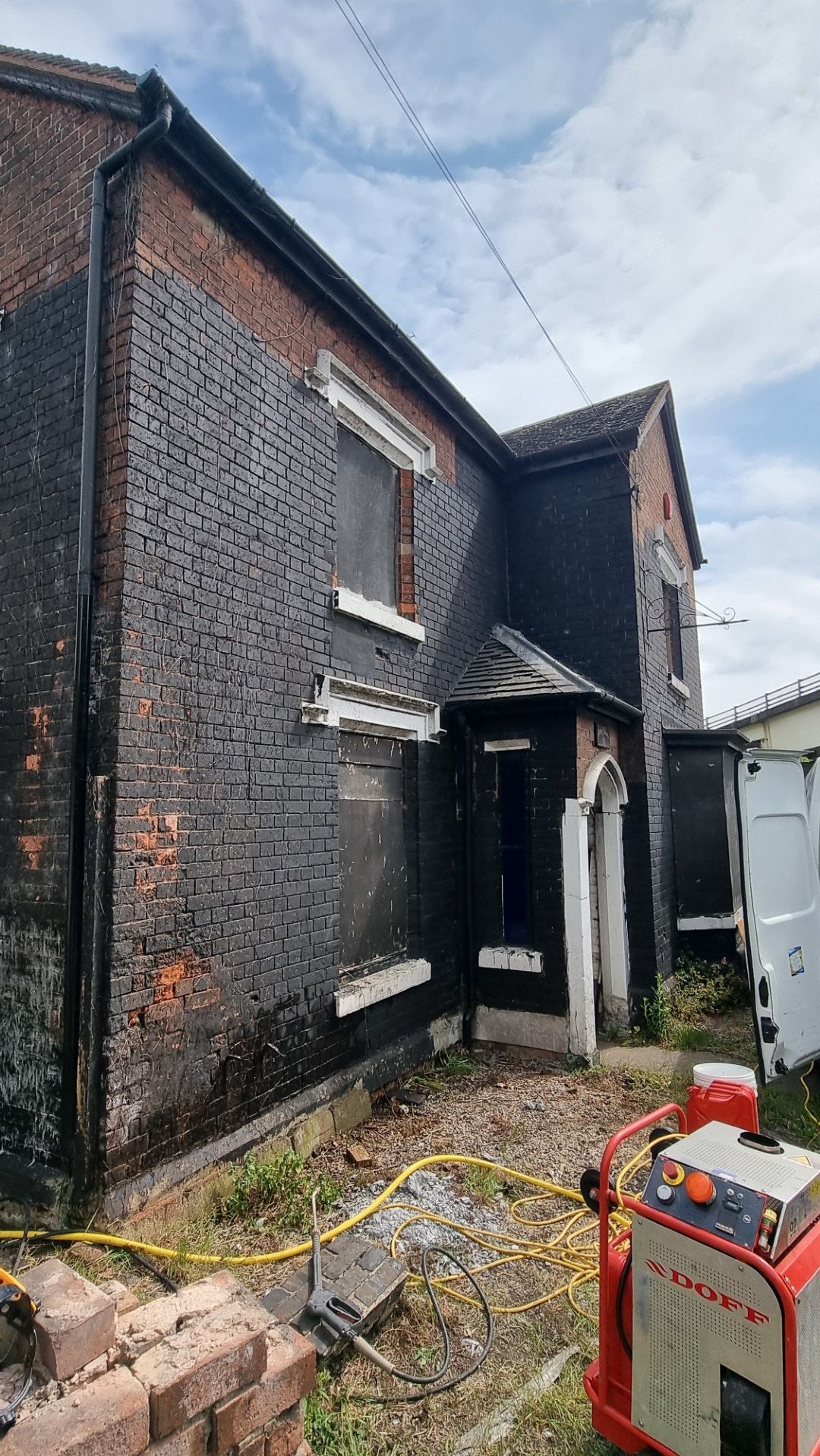 paint removal from commercial building 2