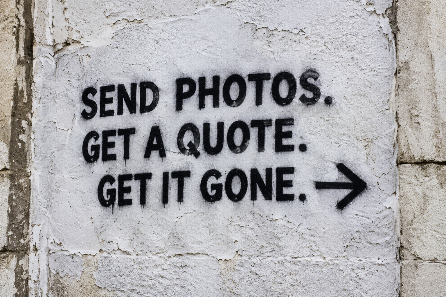 photo of graffiti asking to send photos