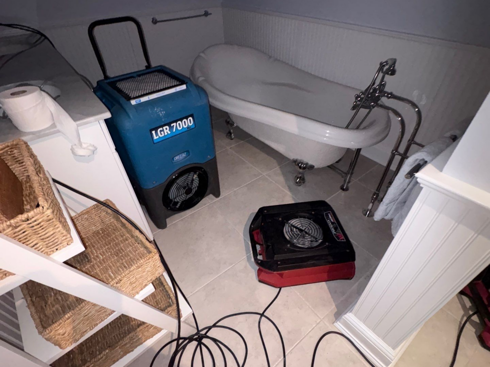 drying moisture in bathroom