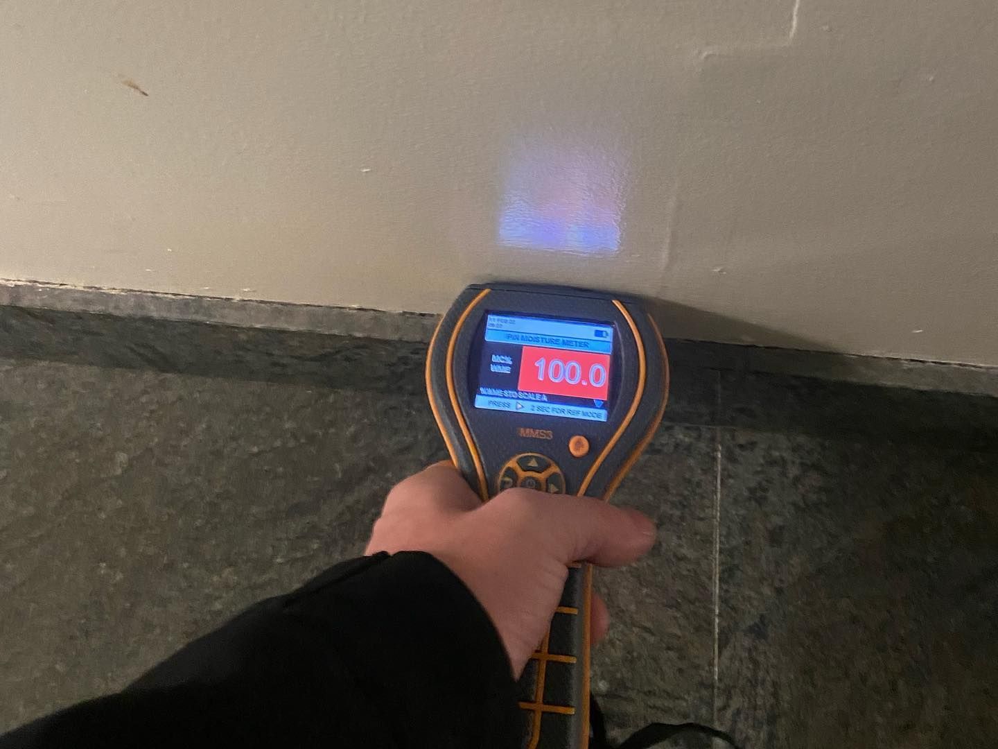 Water damage restoration moisture detection Long Island 