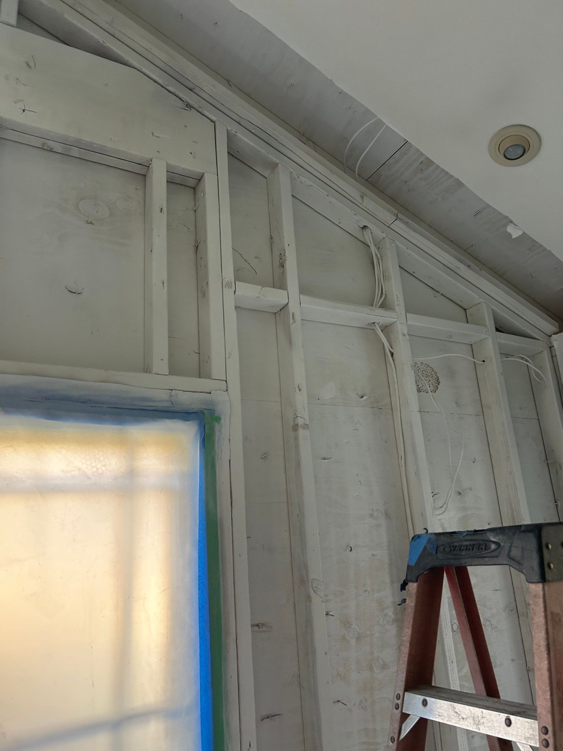 Bedroom wall mold encapsulation at a home in Greenlawn New York.