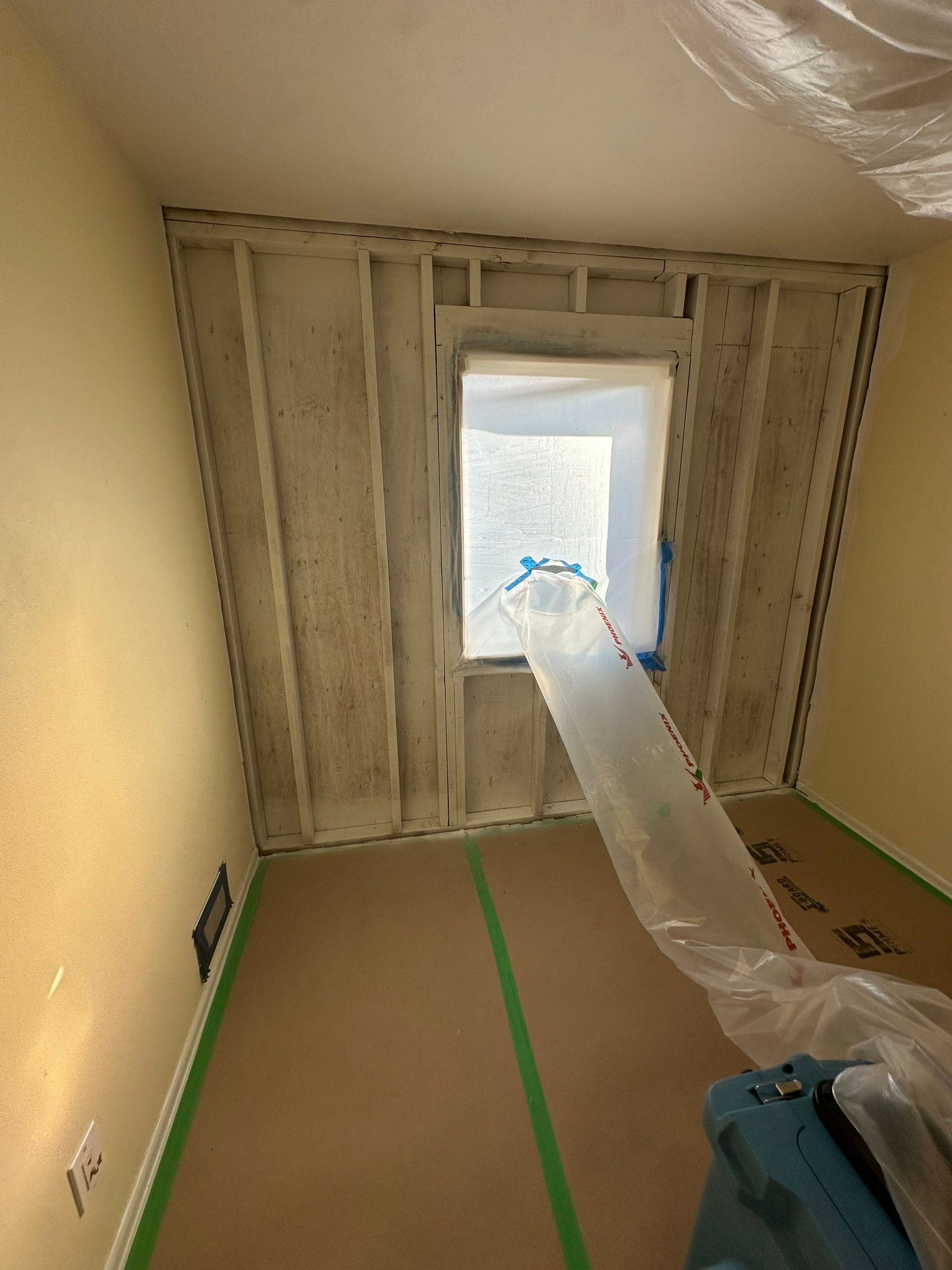 Mold encapsulation with air scrubber for mold