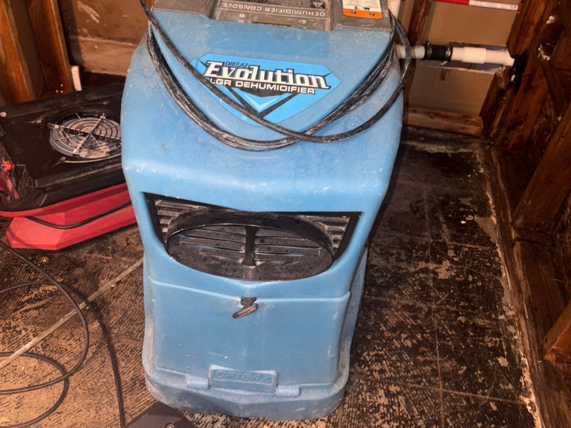 Drying and dehumidifying equipment at a home in Stony Brook NY