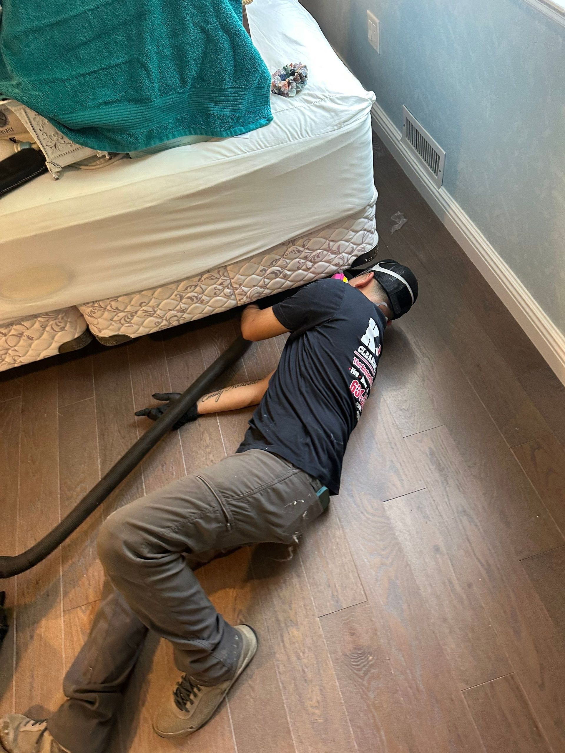Mold vacuuming at a home in Melville New York